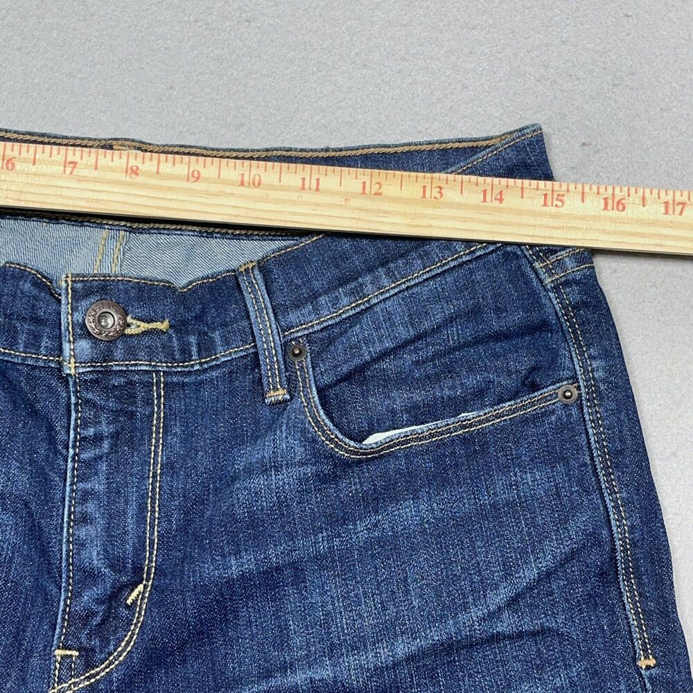 Levis 515 Bootcut Jeans Women Size 6 Blue Mid Rise Dark Wash Denim Casual Y2K - Picture 6 of 12